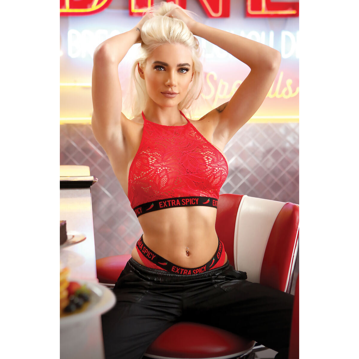 Underwear Set Fantasy Lingerie Red (M/L)-2
