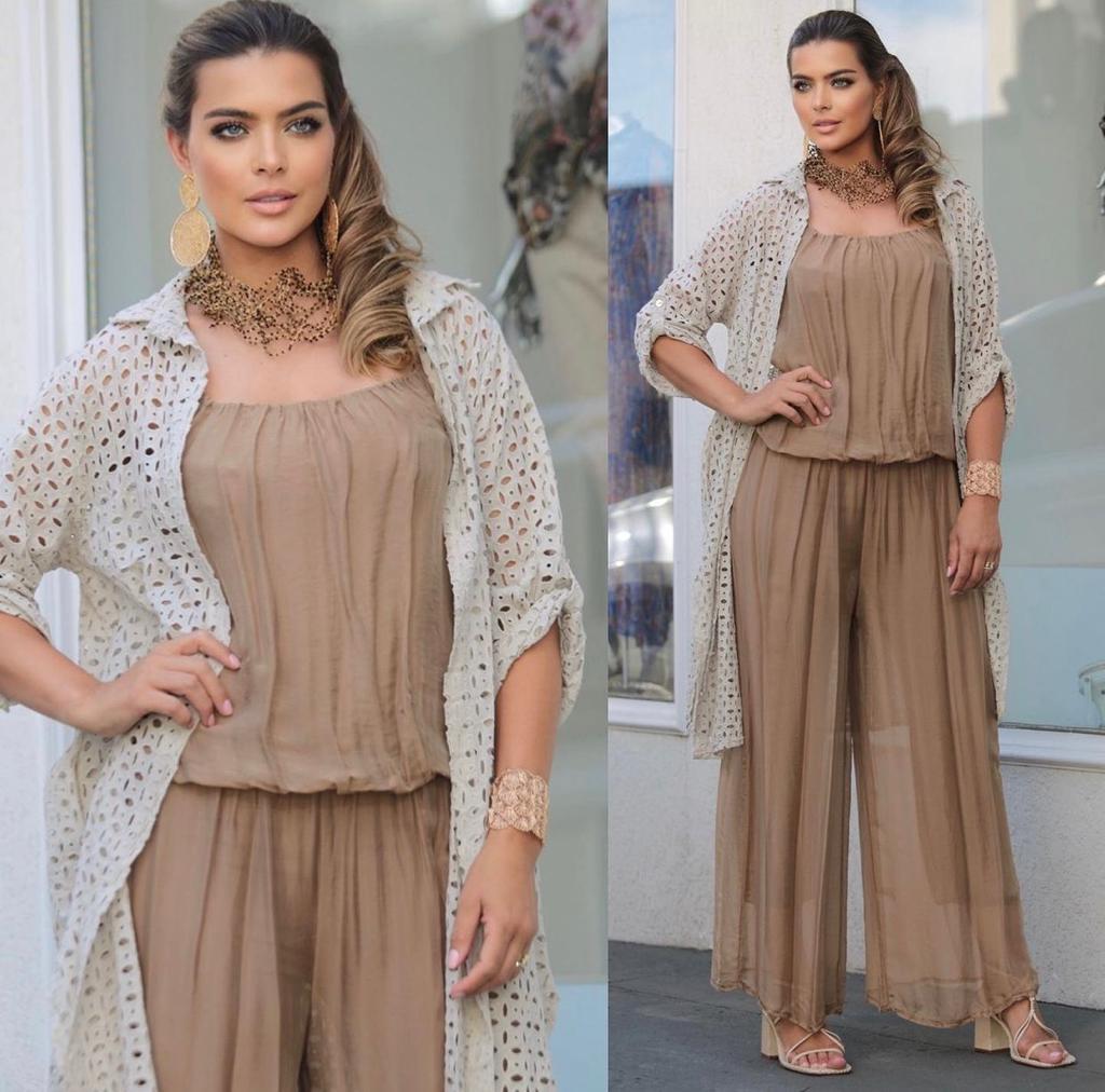 Classic Solid Italian Silk Jumpsuit-2