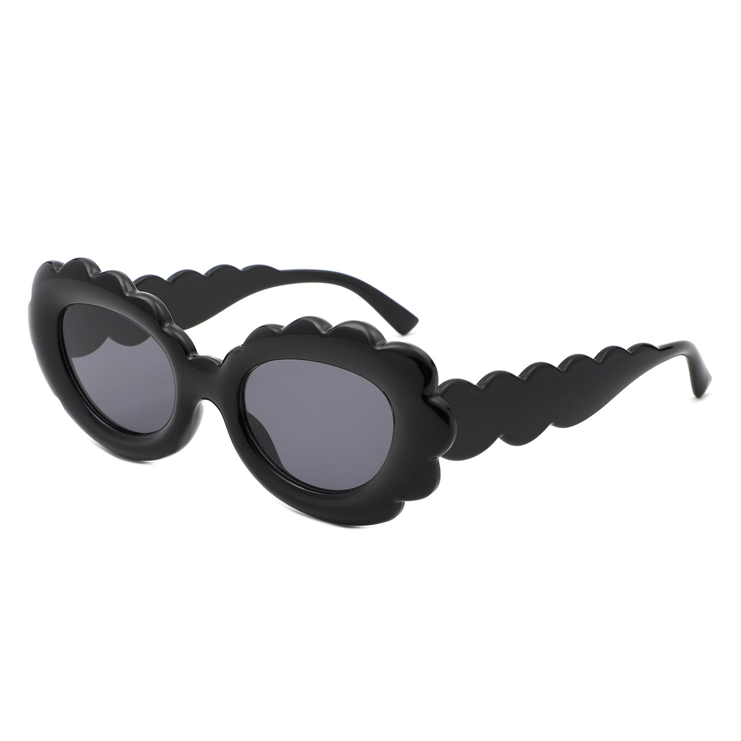 Vaelor - Women Round Cloud Tinted Fashion Oval Sunglasses-2