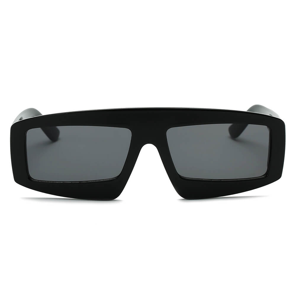 COHOES | Women Bold Retro Vintage Rectangular Sunglasses-3
