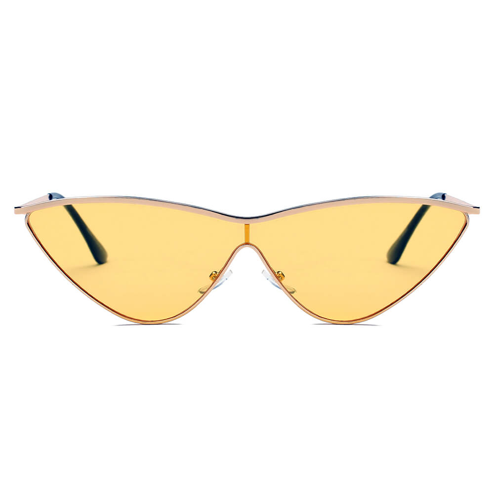 SUSTYA - Women Fashion Tinted Cat Eye Sunglasses-3