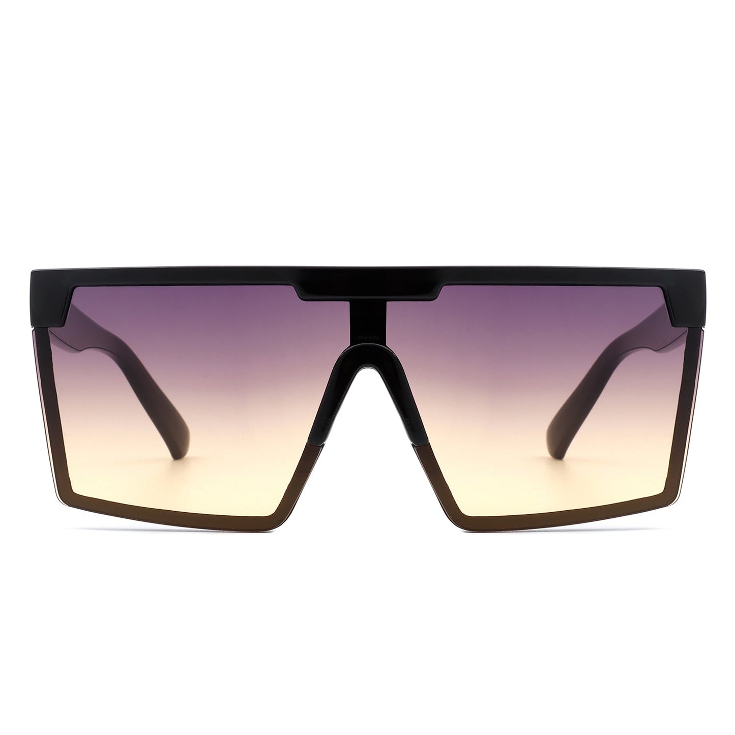 Vitalize - Oversize Retro Square Flat Top Tinted Fashion Women Sunglasses-1