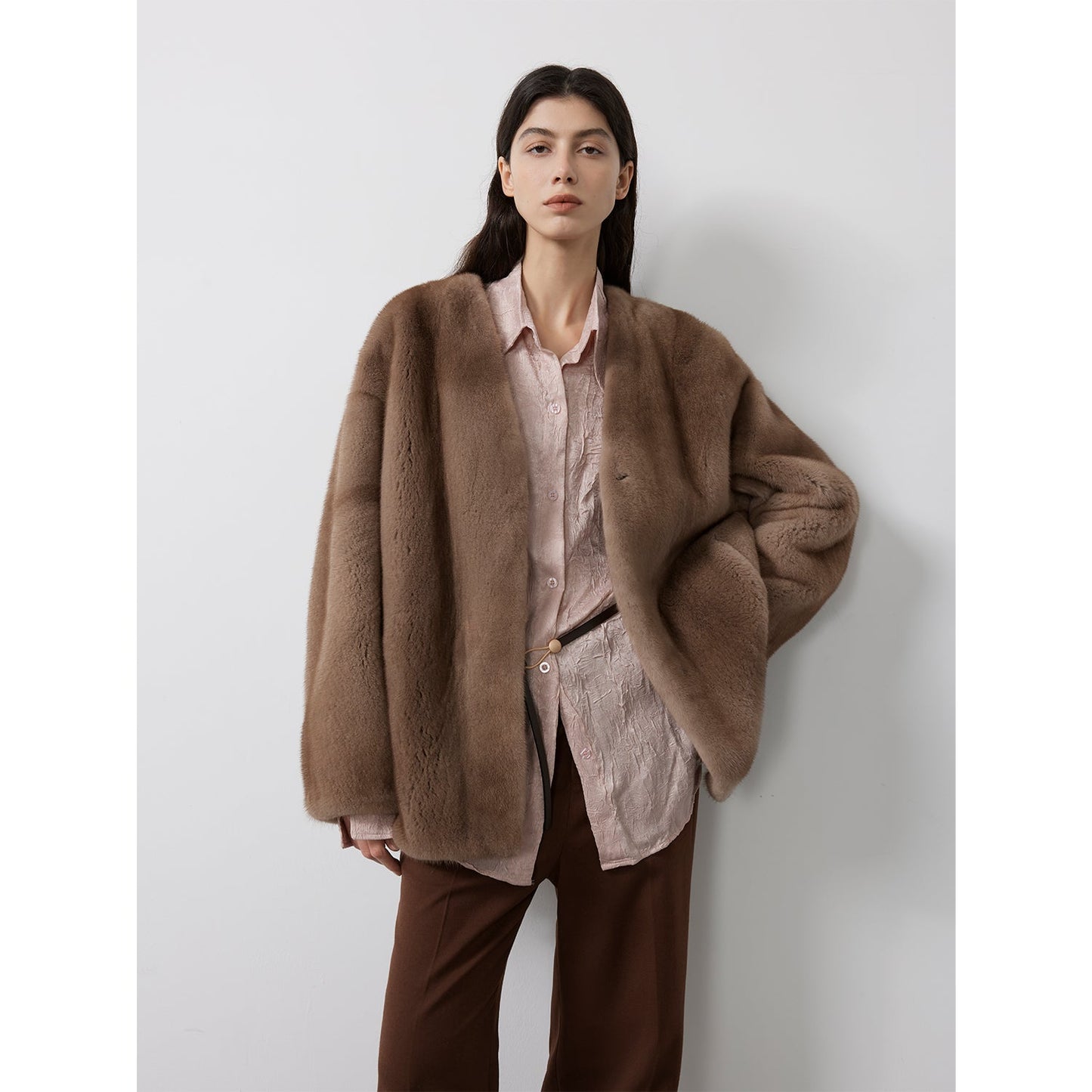 Swiss Snow Mink Velvet Fur Coat-4