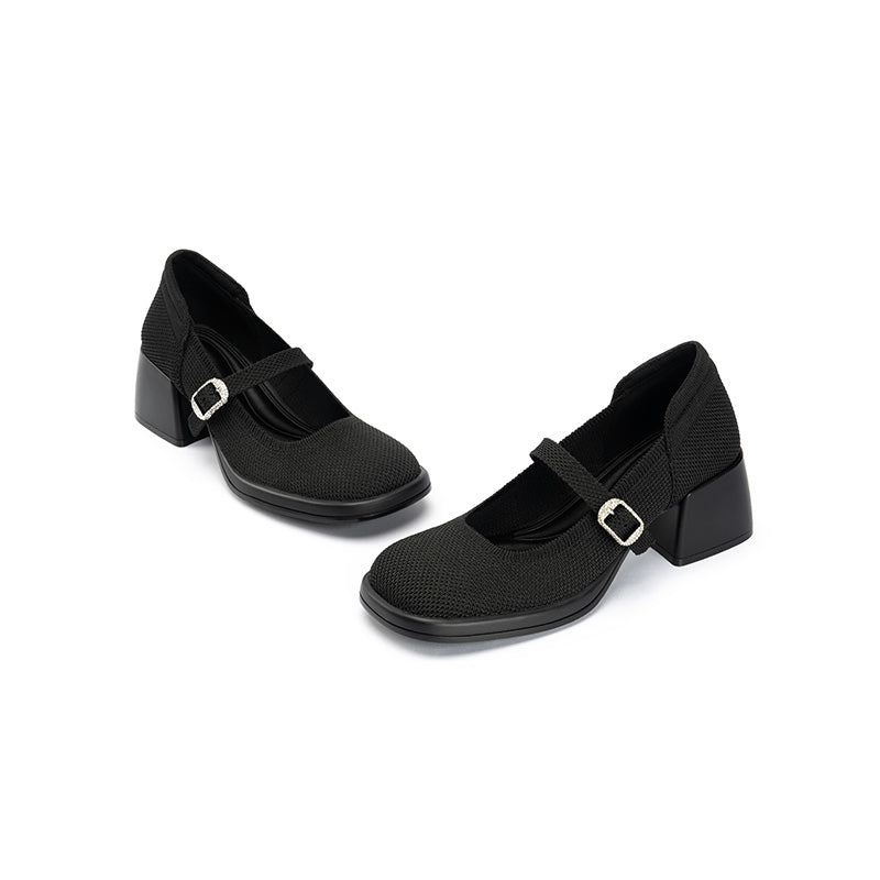 Lafayette Square Toe Block Heel Mary Jane Pumps-2