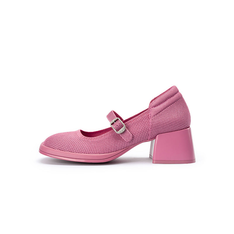 Lafayette Square Toe Block Heel Mary Jane Pumps-6