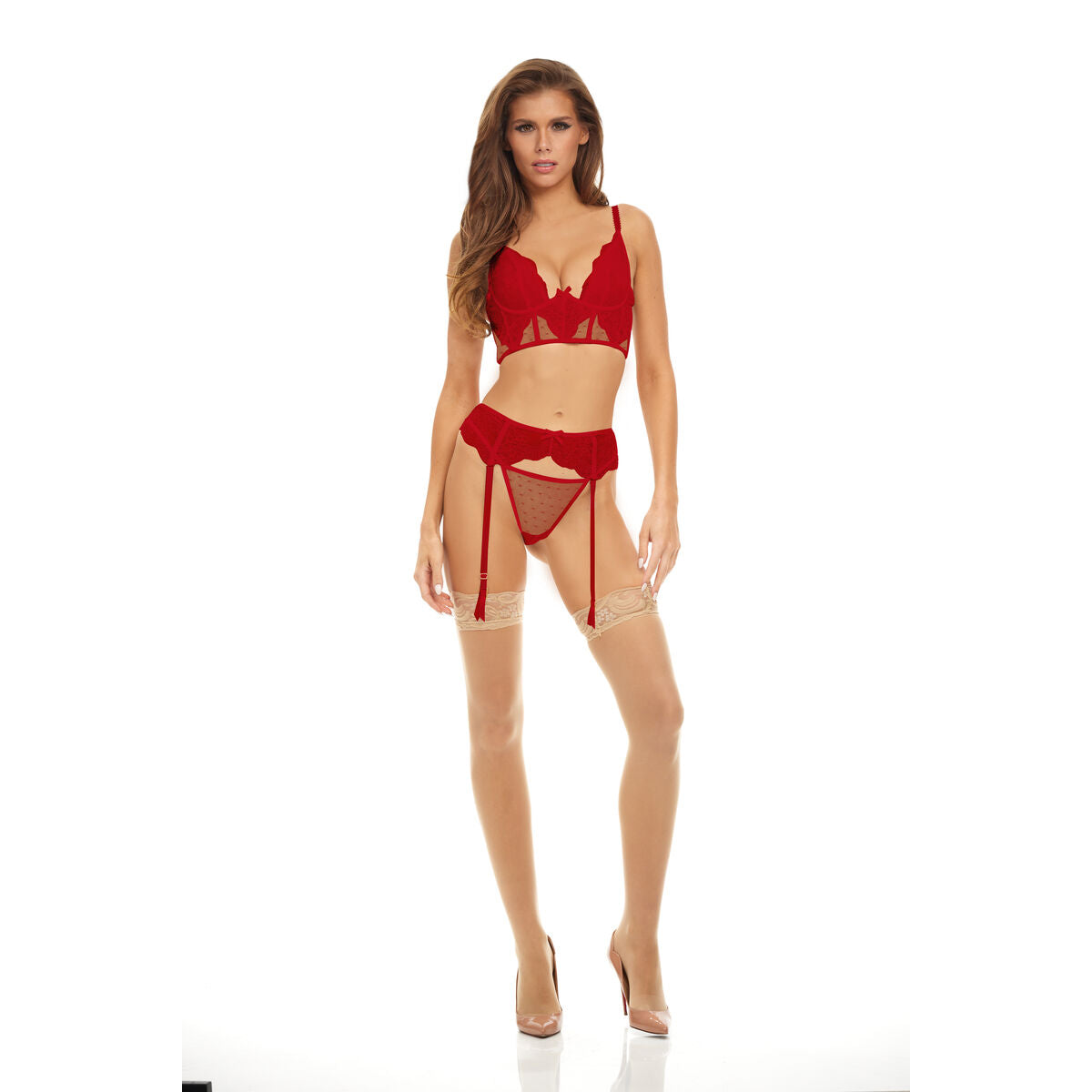 Underwear Set Bombshell Boudoir Red (M)-6