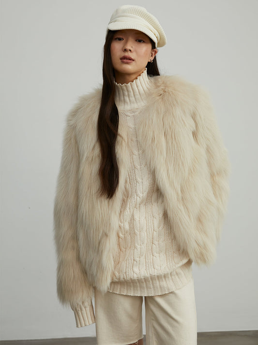 Reed Flower Finnish Fox Fur Coat-0