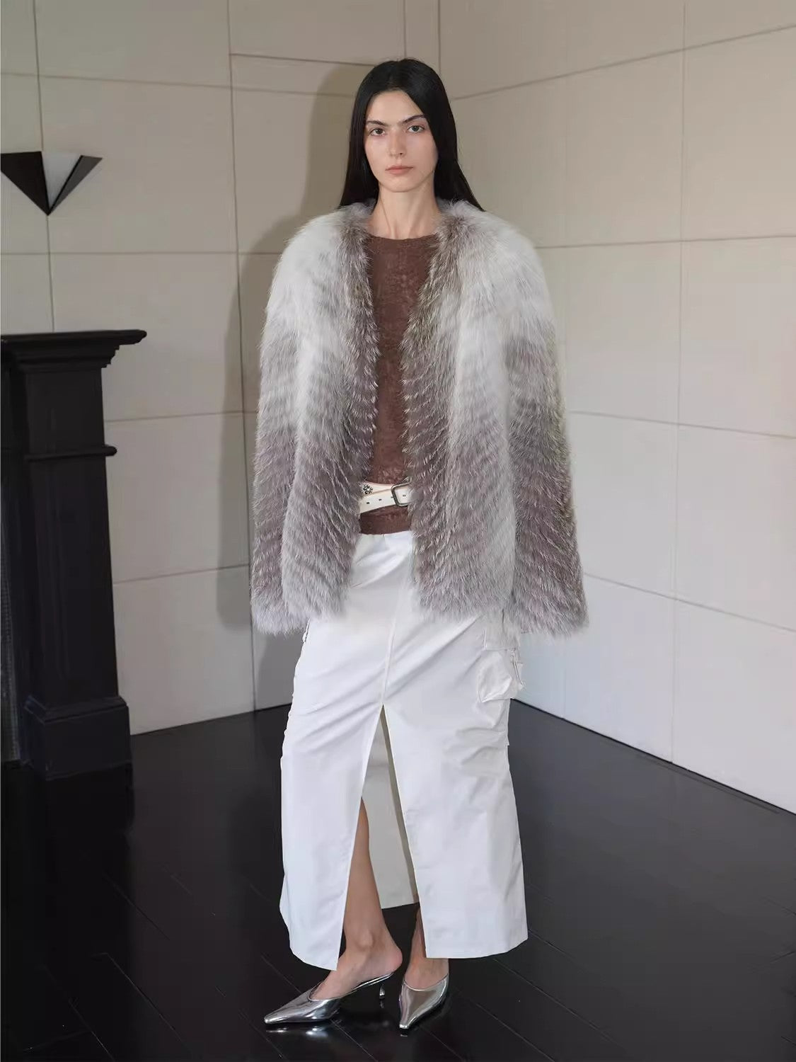 Yukino Dream Imported Colorful Fox Fur Coat from Finland-0
