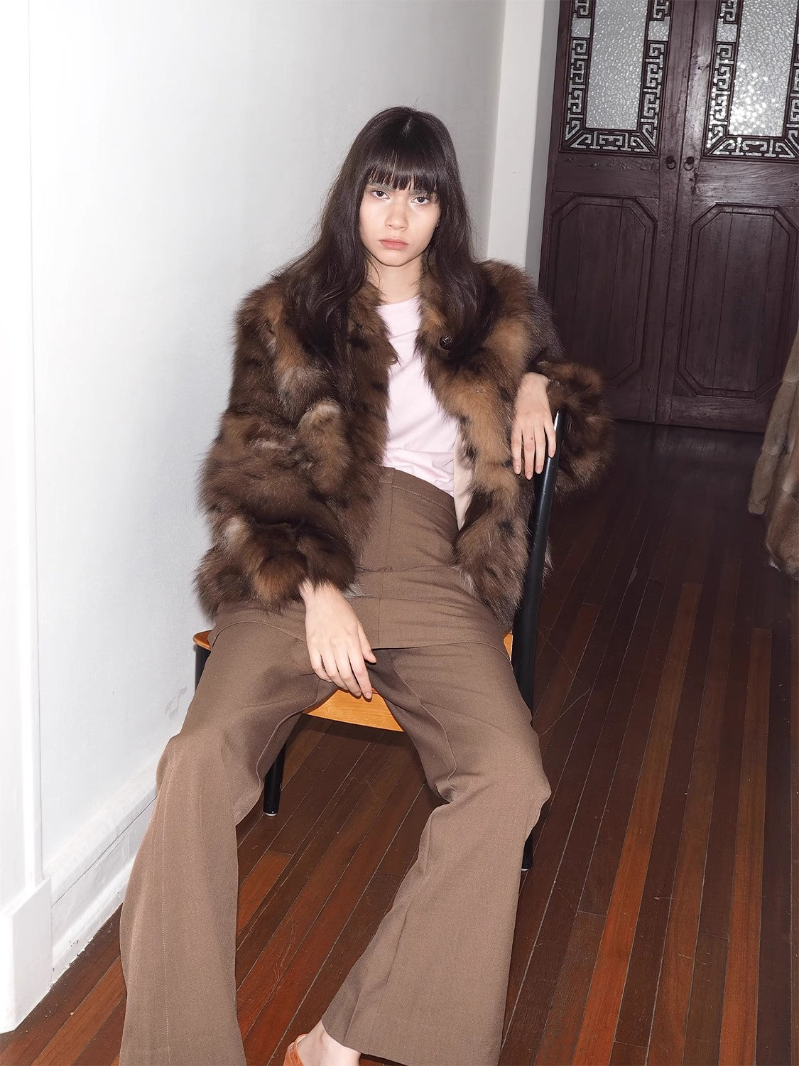 Leopard Resurgence Special limited edition natural color fox hair spotted fur coat-2
