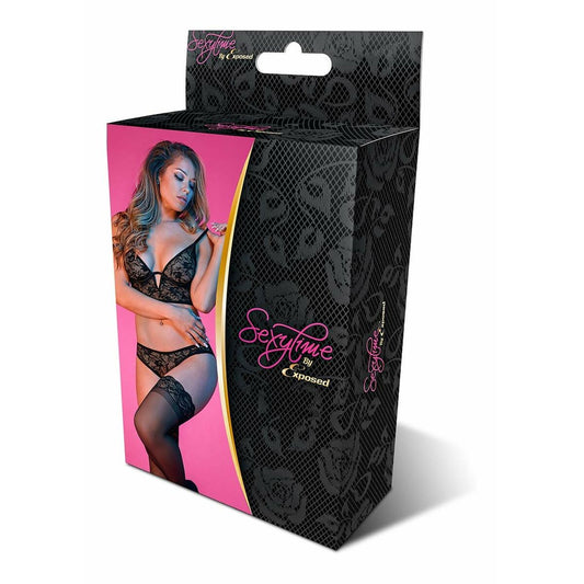 Underwear Set Exposed Black (S/M)-0