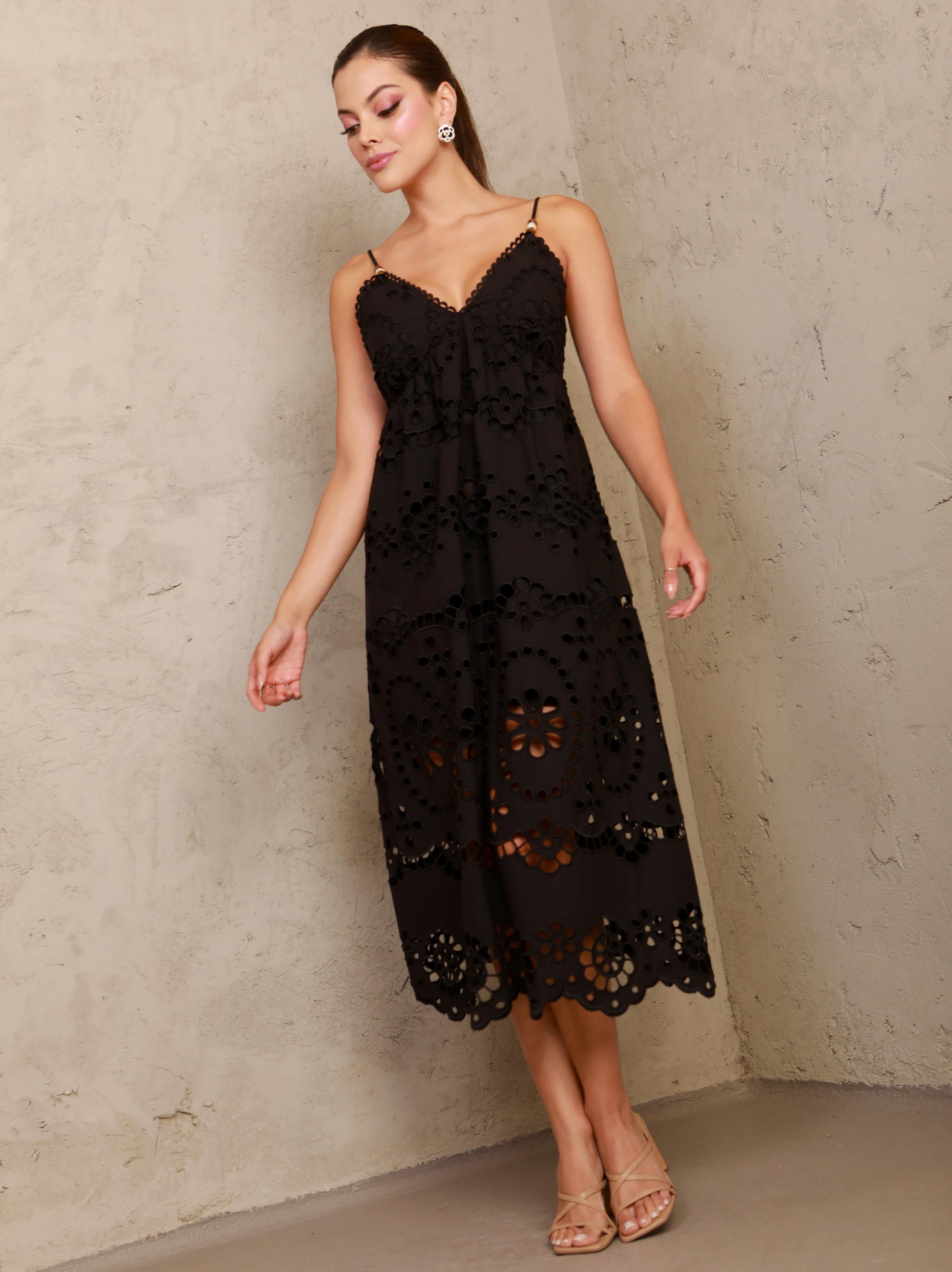 Summer Eyelet Maxi Dress-1