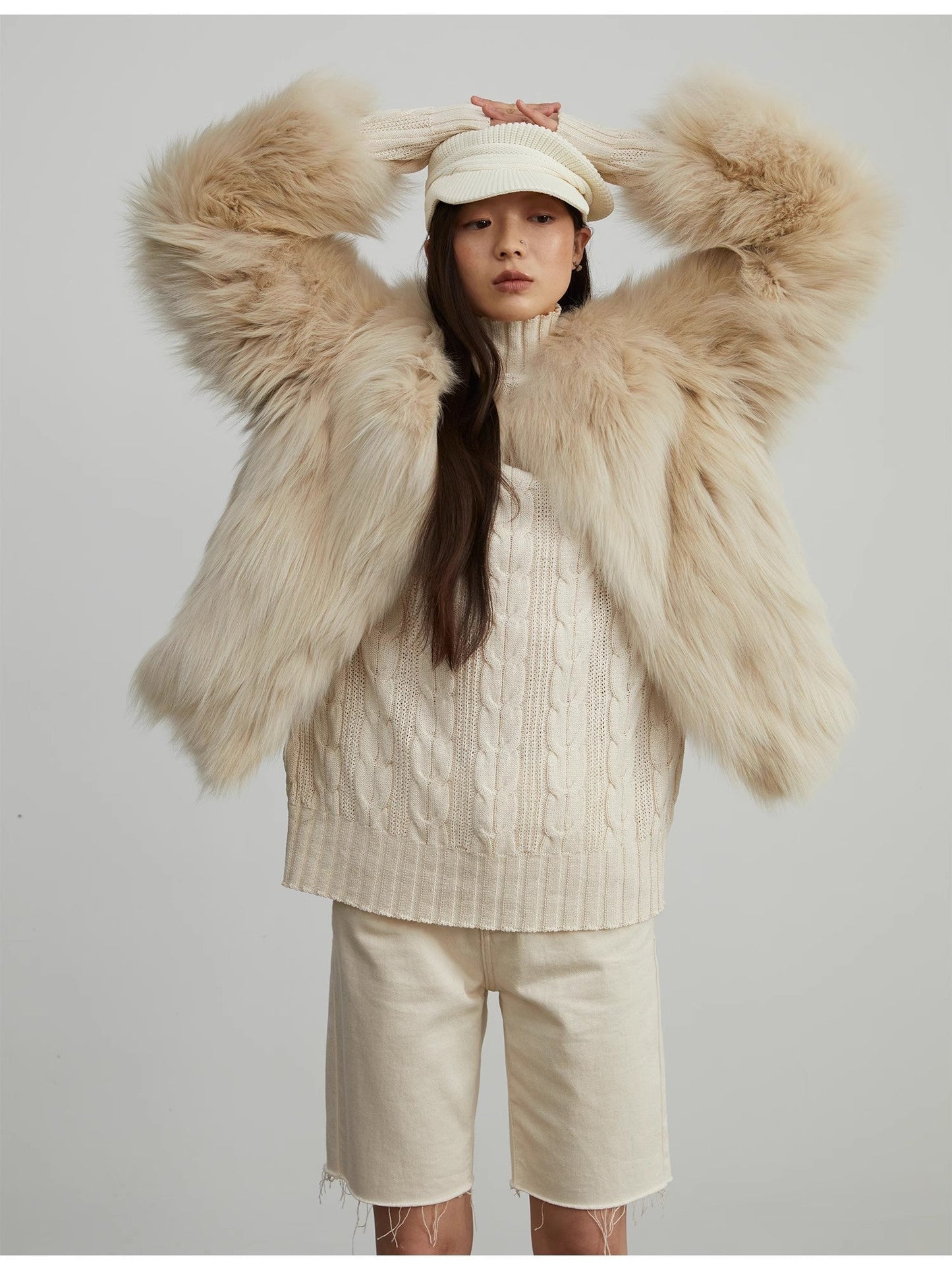 Reed Flower Finnish Fox Fur Coat-3