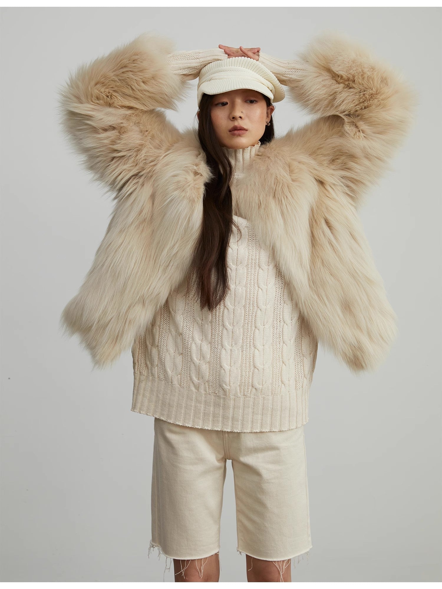 Reed Flower Finnish Fox Fur Coat-3