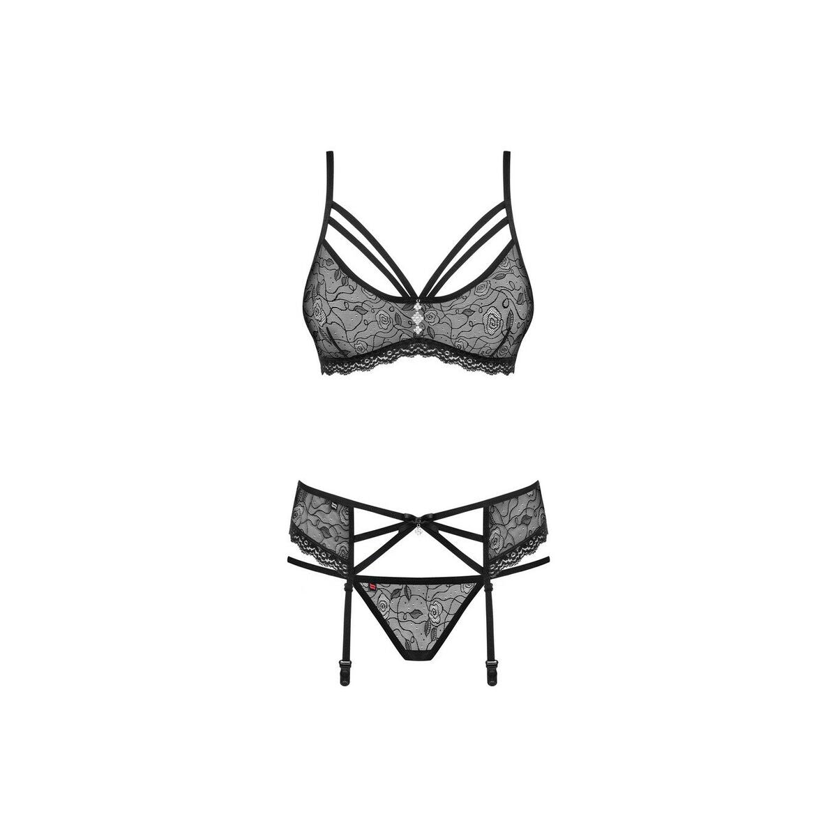 Underwear Set Obsessive 818-SEG-1 Black L/XL-3
