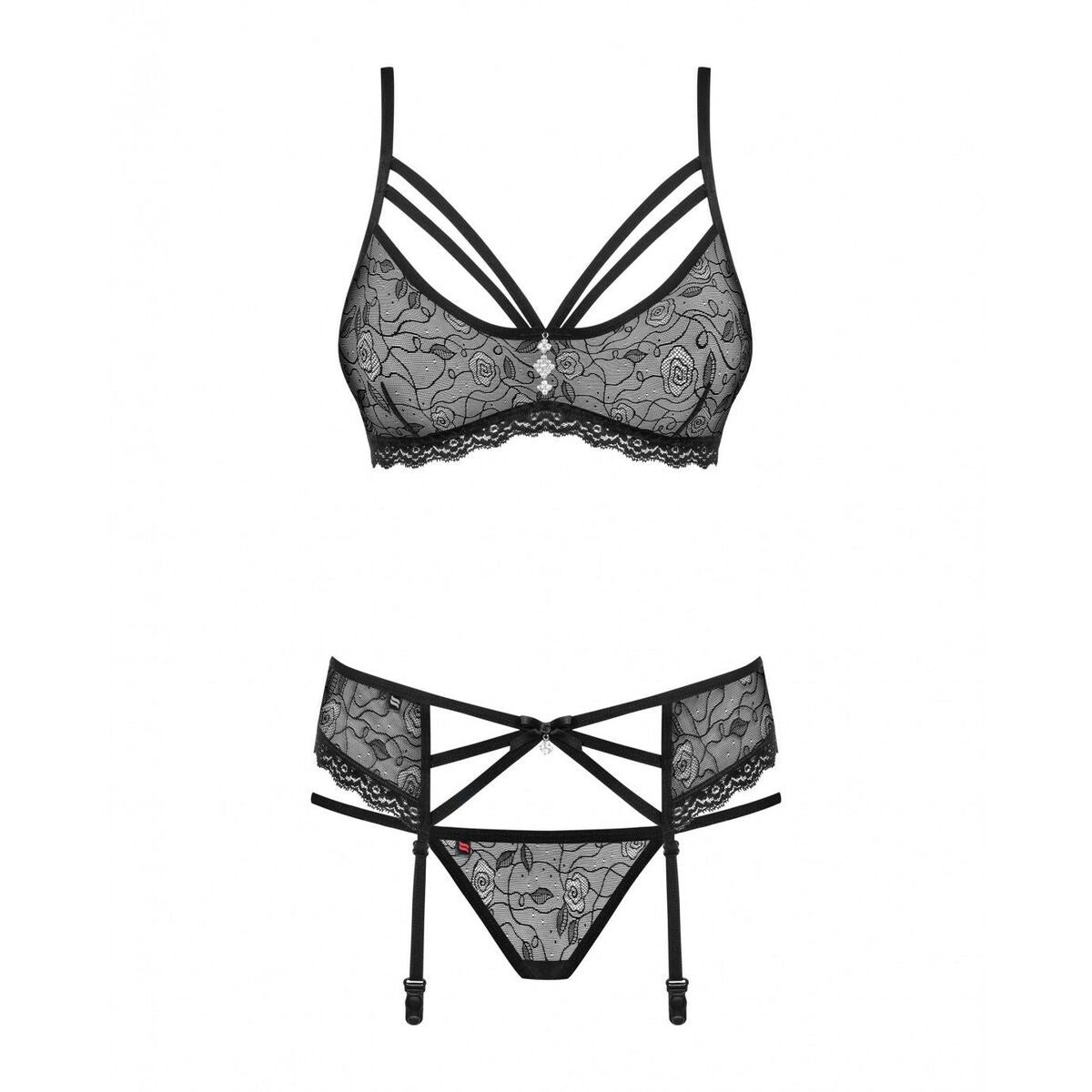 Underwear Set Obsessive 818-SEG-1 Black L/XL-2