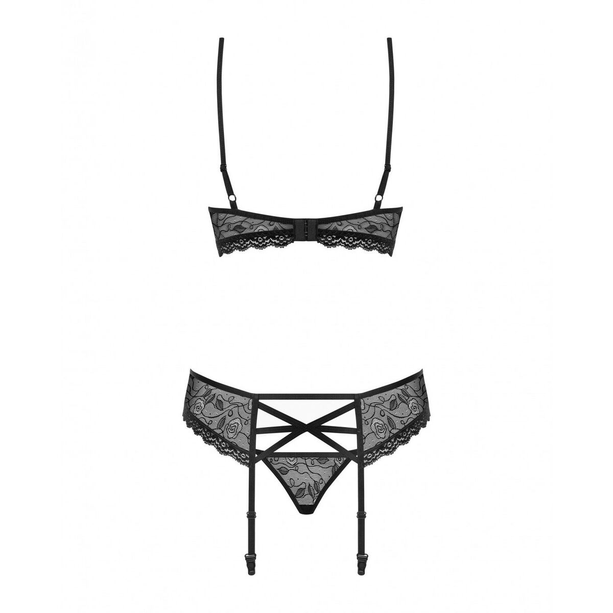 Underwear Set Obsessive 818-SEG-1 Black L/XL-1