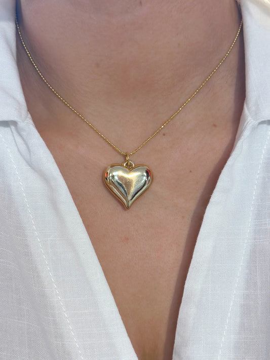 Golden Heart Gold Plated Necklace-0