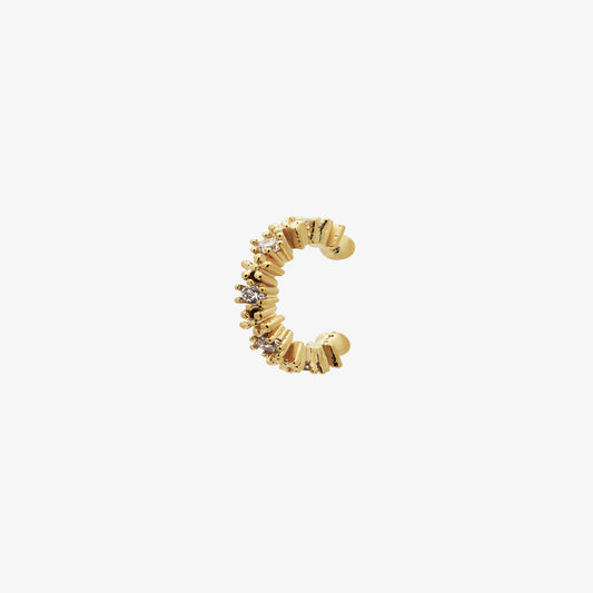 Flower Cubic Ear Cuff-0