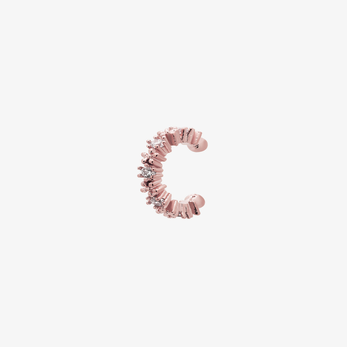 Flower Cubic Ear Cuff-5