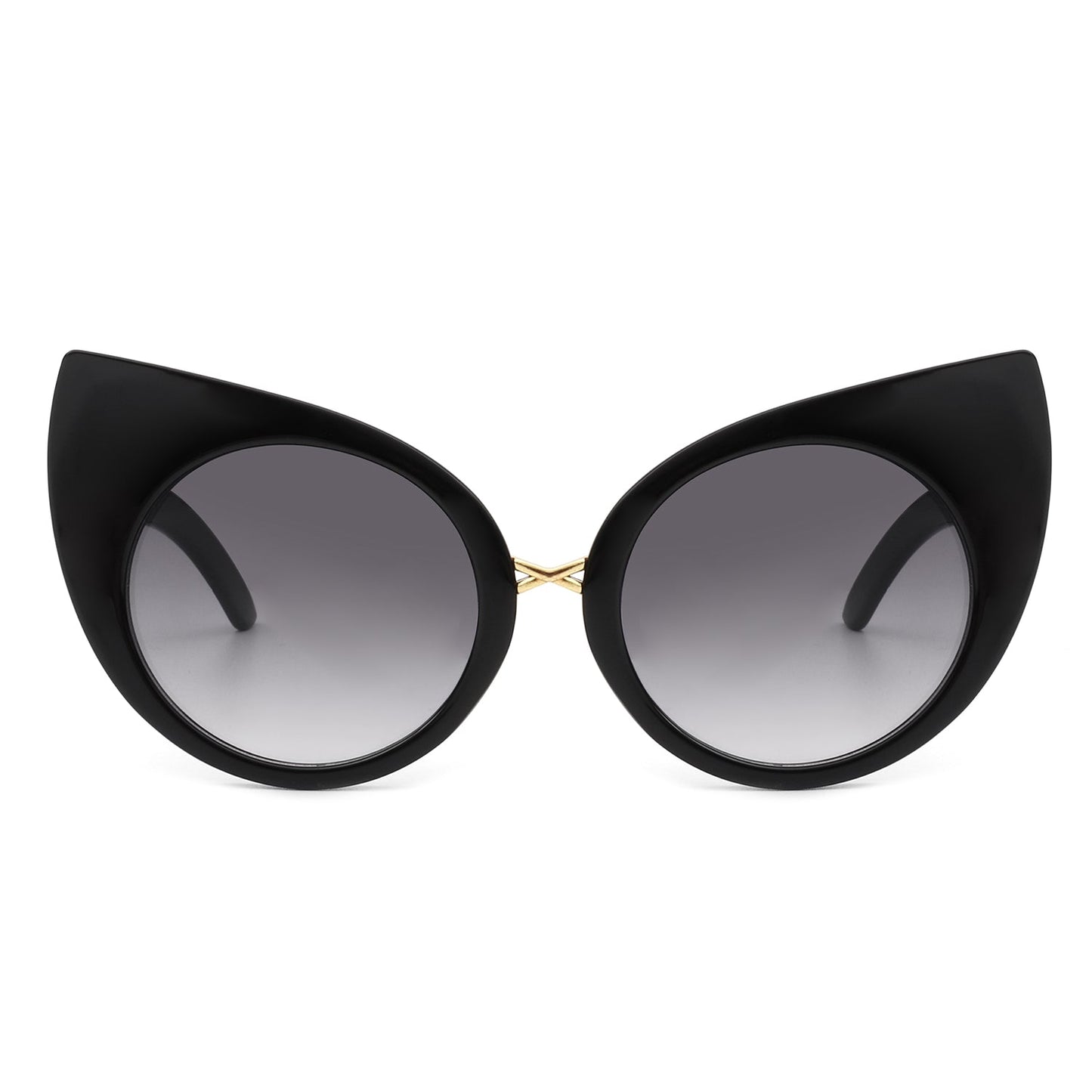Iridessa - Women Mod Retro High Pointed Oversize Fashion Cat Eye Sunglasses-3