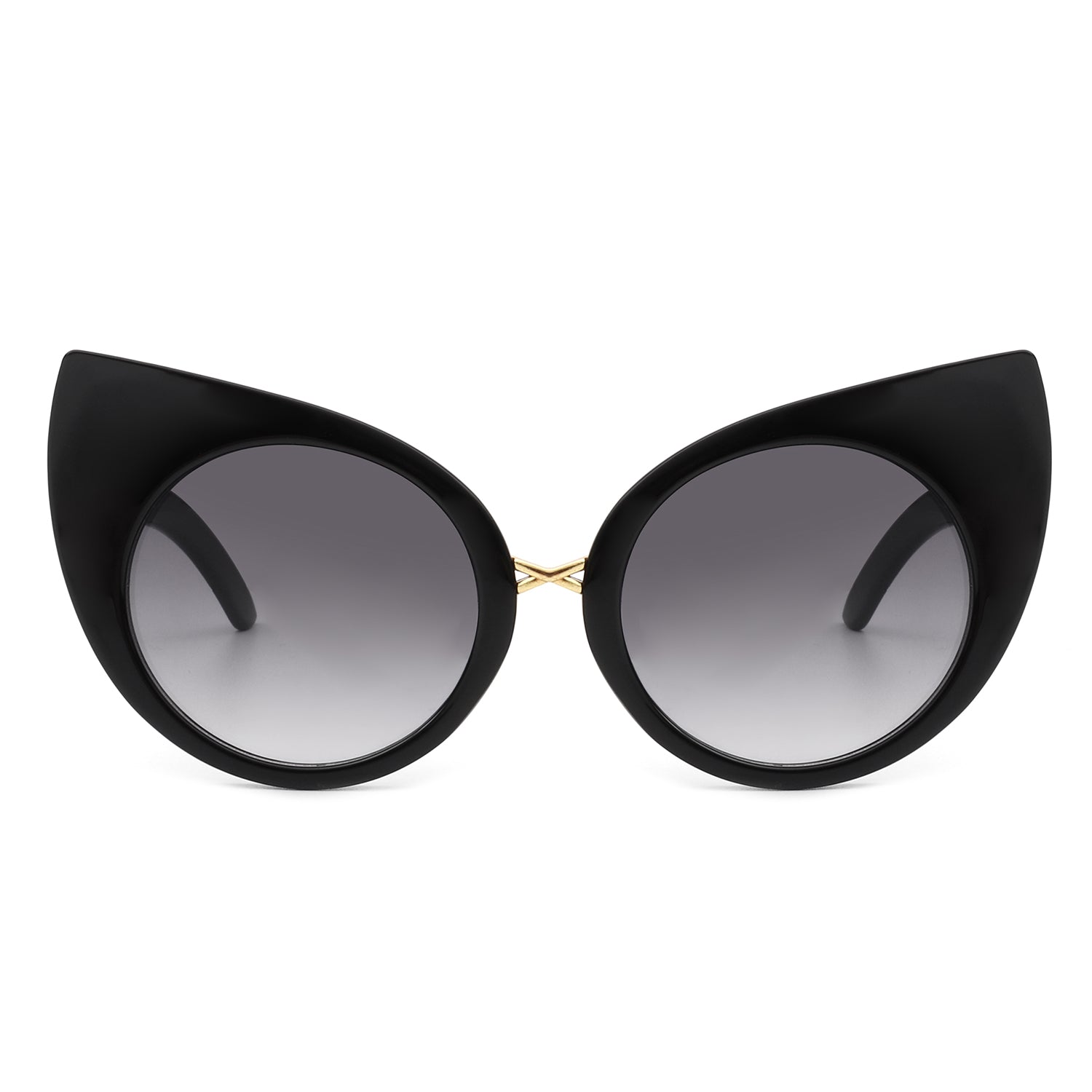 Iridessa - Women Mod Retro High Pointed Oversize Fashion Cat Eye Sunglasses-3