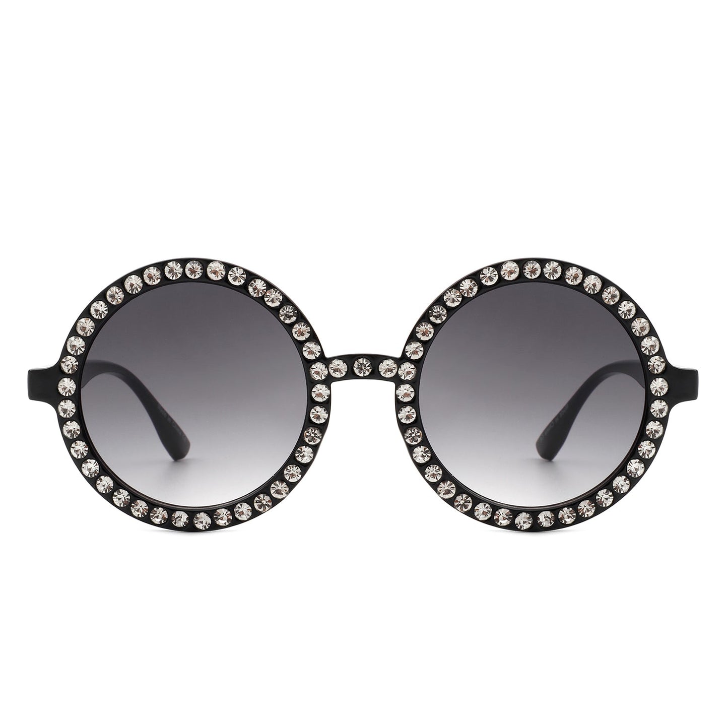 Dreamwey - Round Fashion Rhinestone Circle Oversize Women Sunglasses-1