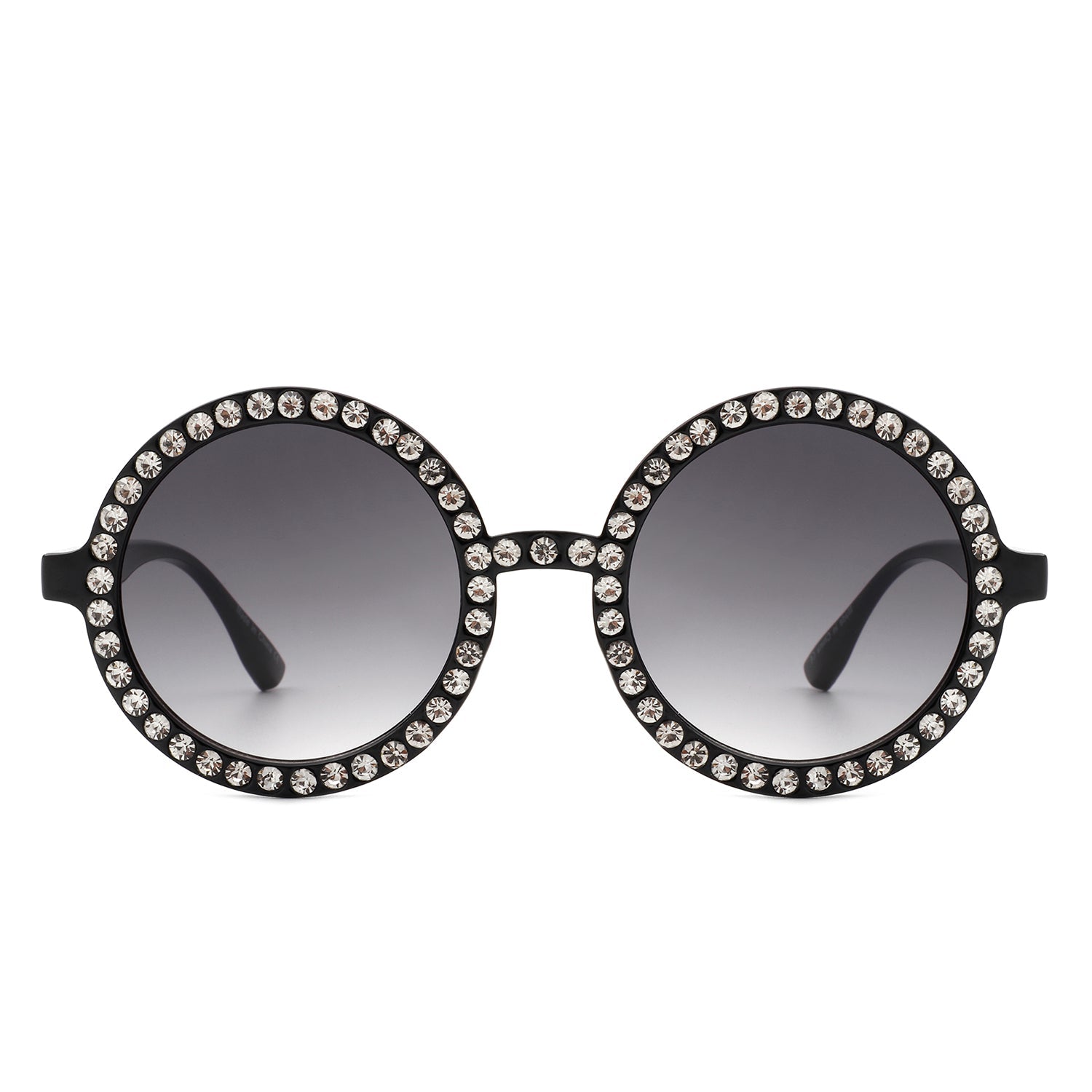 Dreamwey - Round Fashion Rhinestone Circle Oversize Women Sunglasses-1