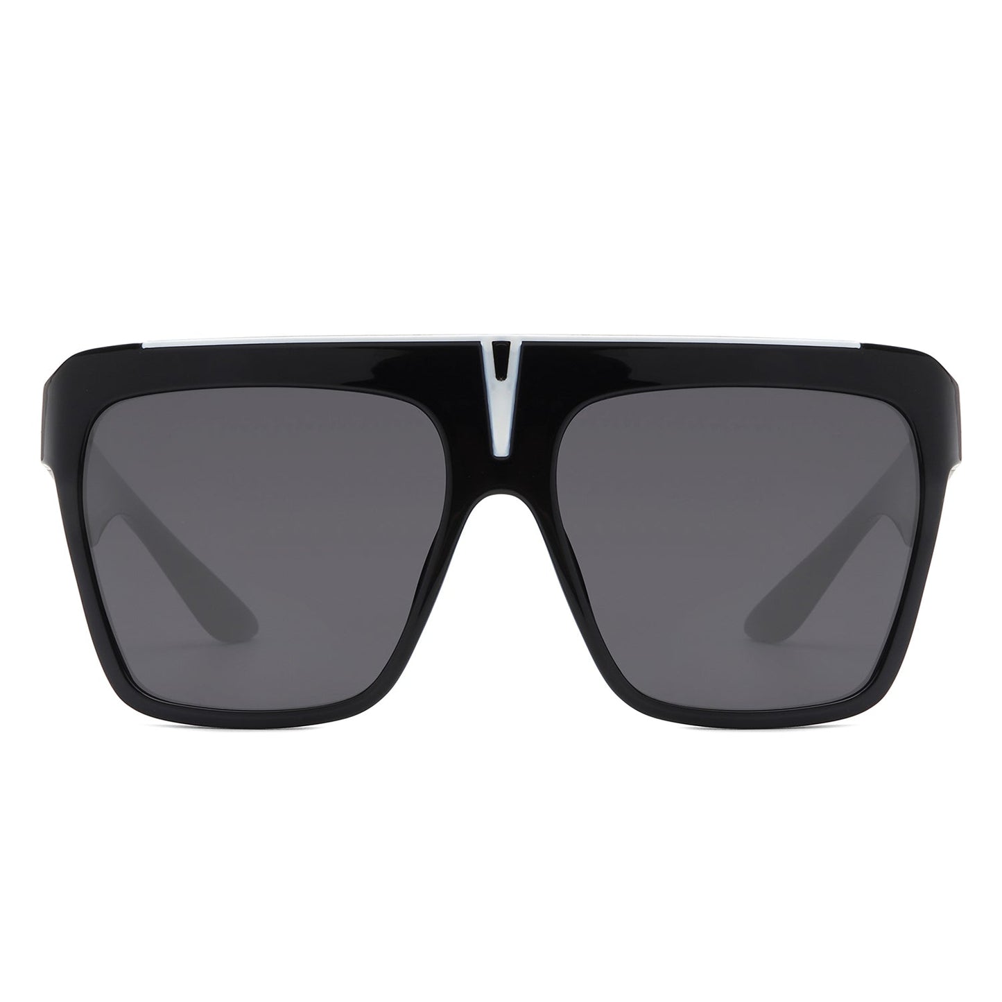 Kallias - Oversize Square Flat Top Large Fashion Women Sunglasses-2