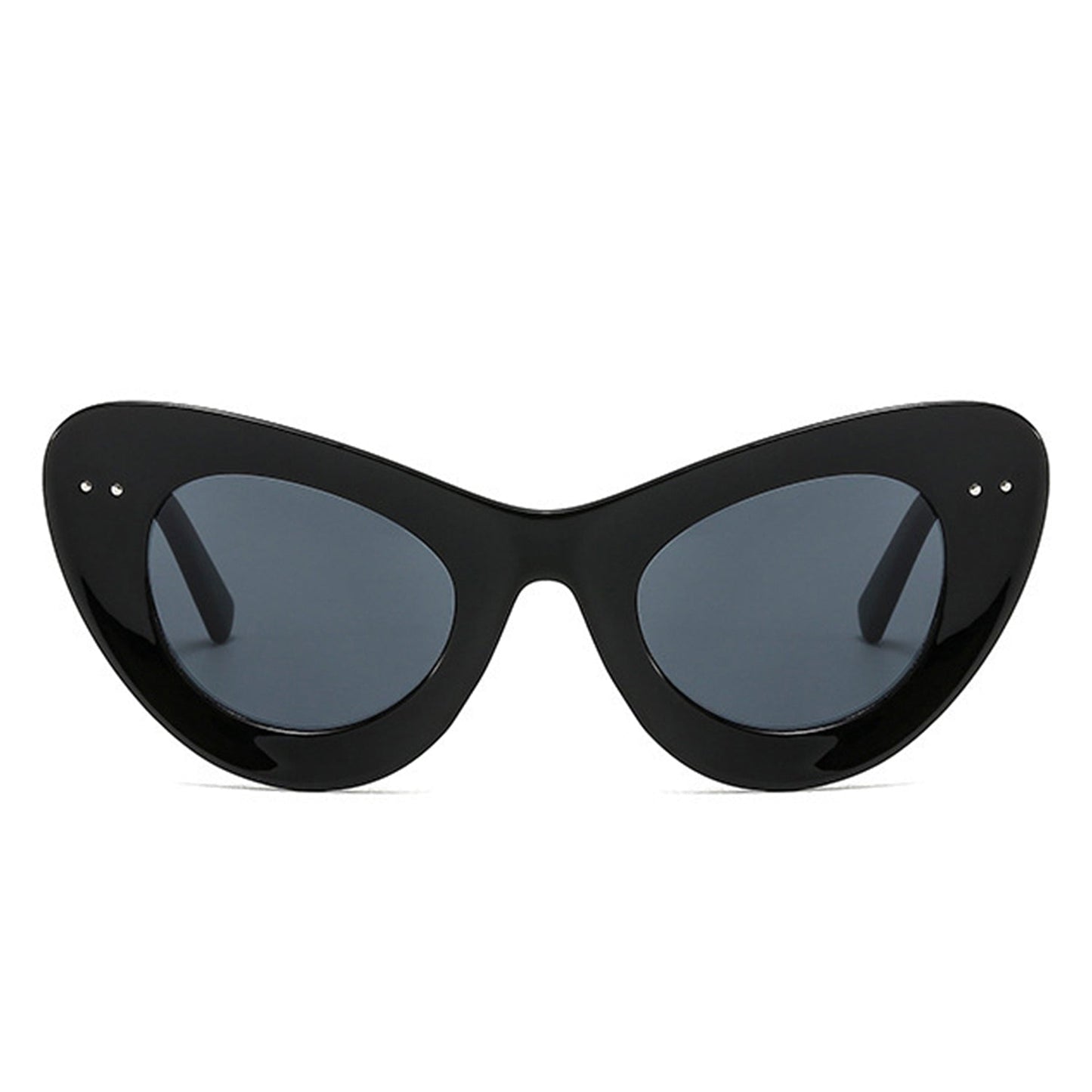 Luminara - Retro Round Cat Eye Women Fashion Sunglasses-2
