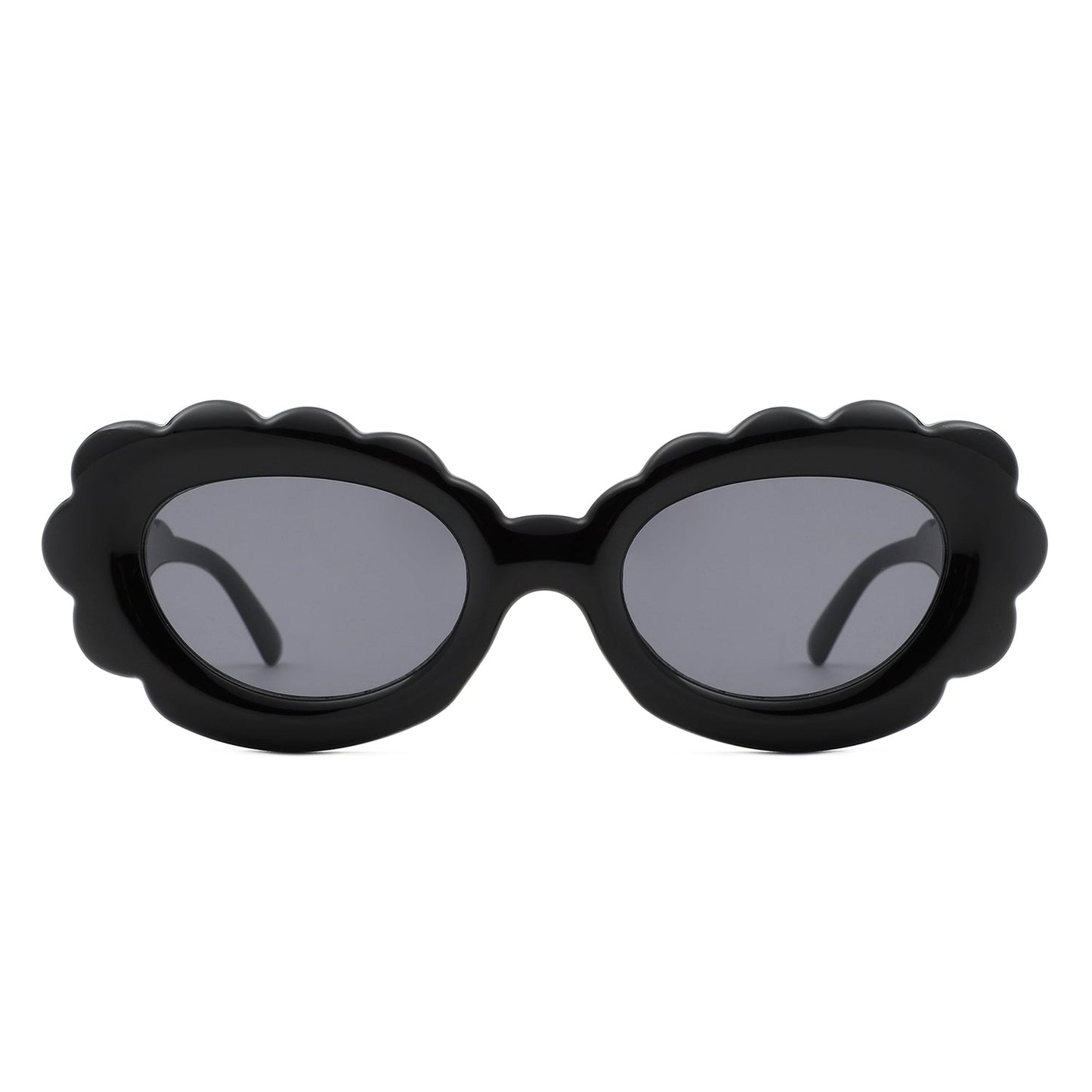 Vaelor - Women Round Cloud Tinted Fashion Oval Sunglasses-1