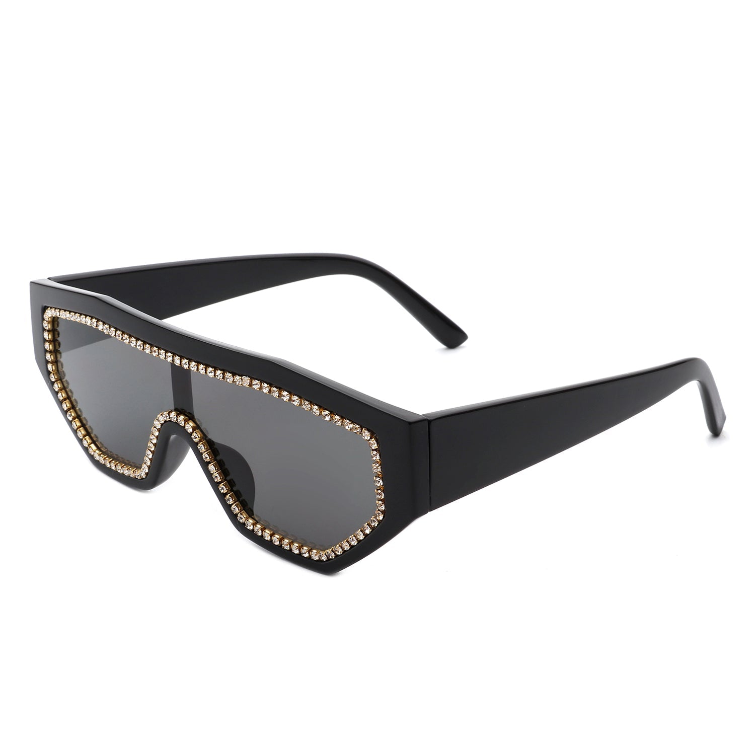 Goldleaf - Geometric Glitter Square Fashion Women Sunglasses-2