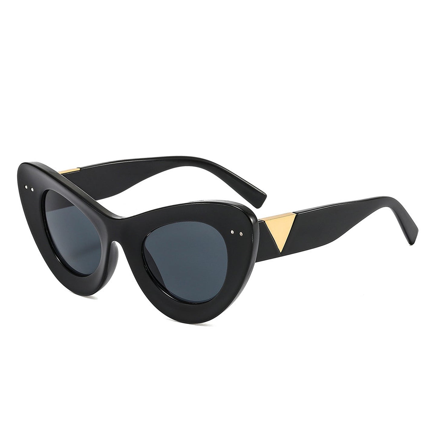 Luminara - Retro Round Cat Eye Women Fashion Sunglasses-3