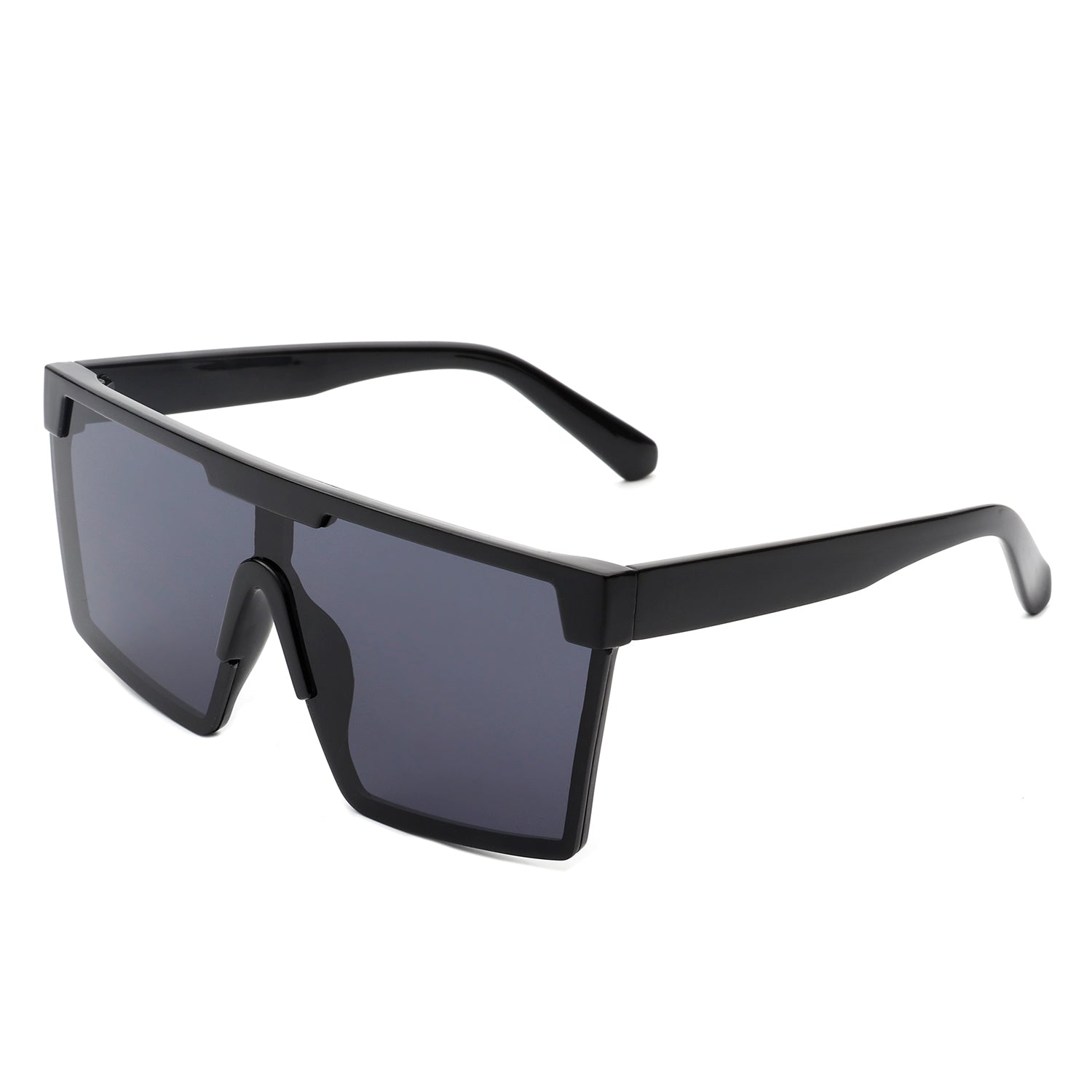 Vitalize - Oversize Retro Square Flat Top Tinted Fashion Women Sunglasses-2