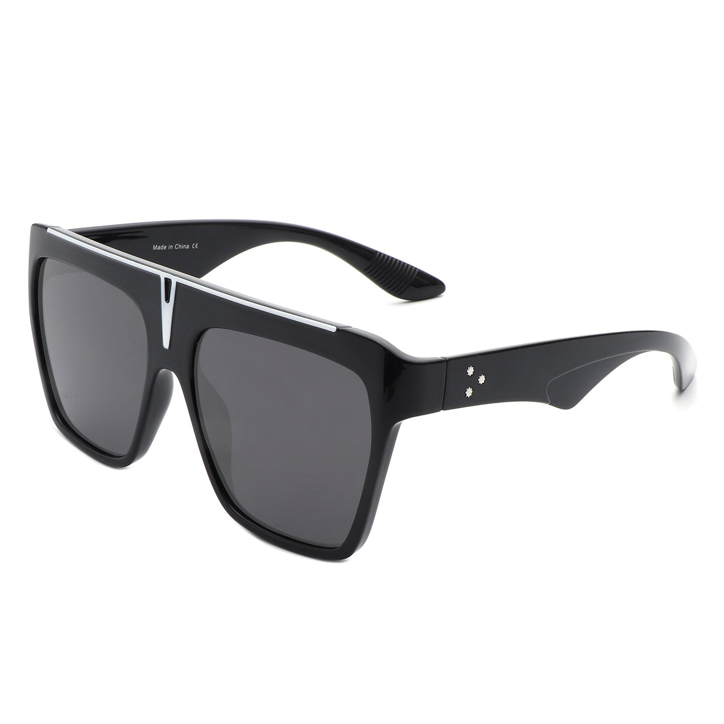 Kallias - Oversize Square Flat Top Large Fashion Women Sunglasses-3