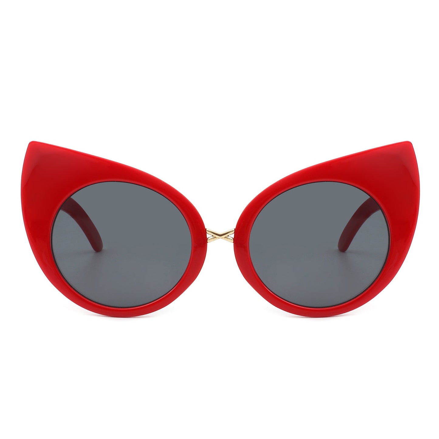 Iridessa - Women Mod Retro High Pointed Oversize Fashion Cat Eye Sunglasses-1