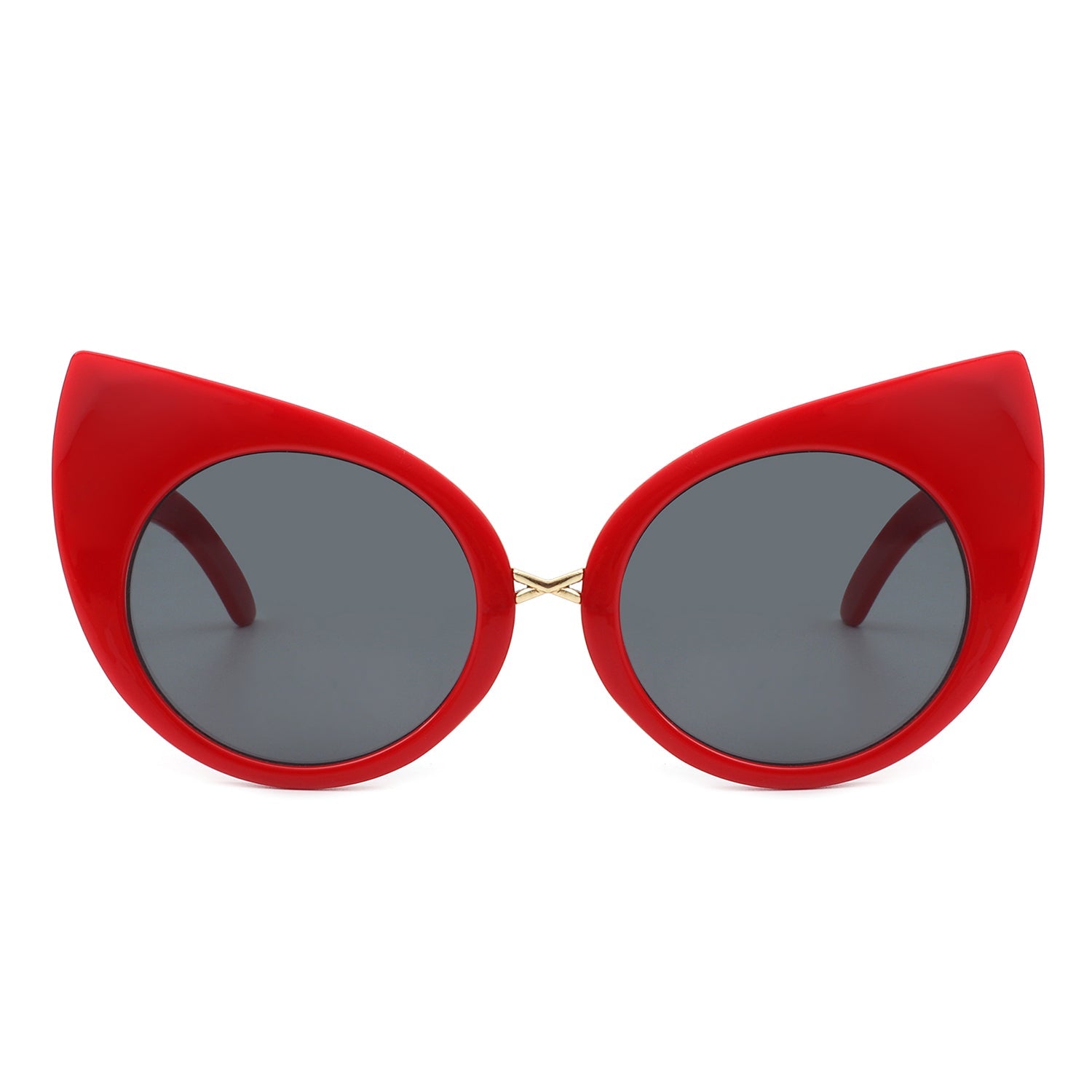 Iridessa - Women Mod Retro High Pointed Oversize Fashion Cat Eye Sunglasses-1