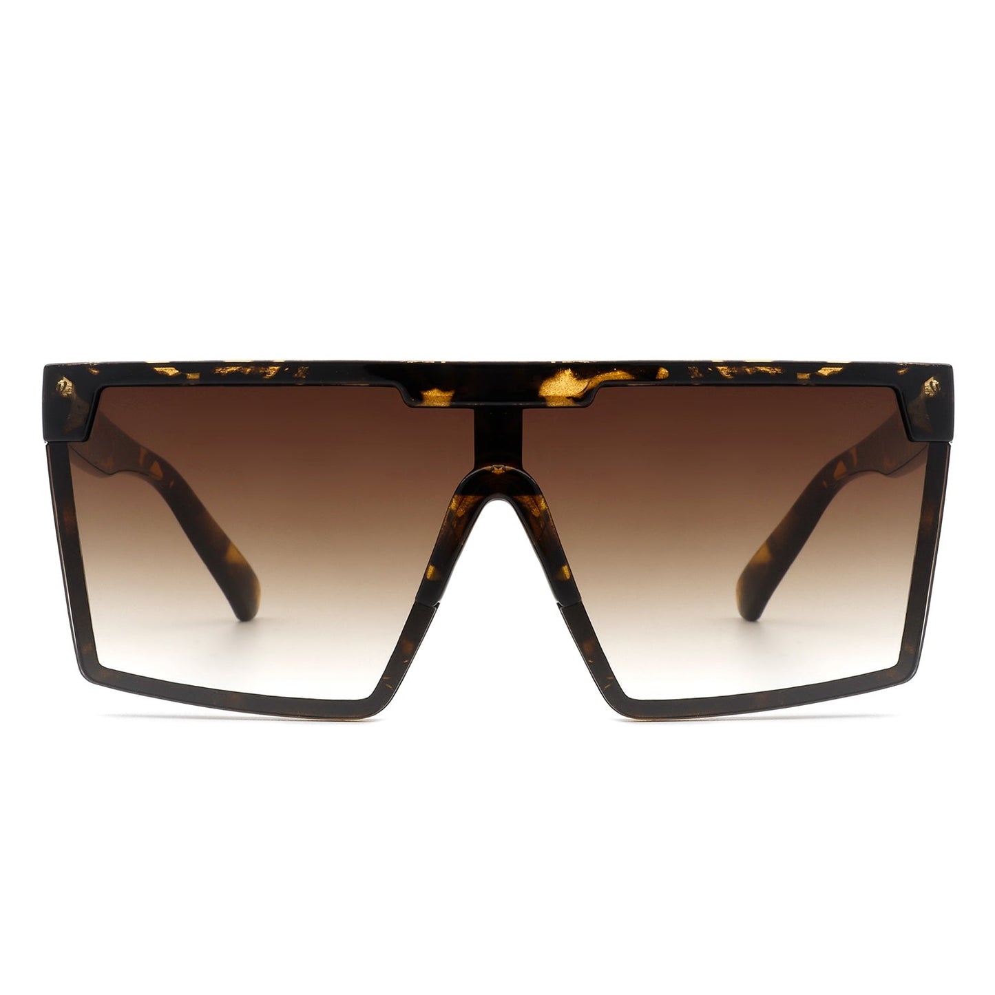 Vitalize - Oversize Retro Square Flat Top Tinted Fashion Women Sunglasses-4