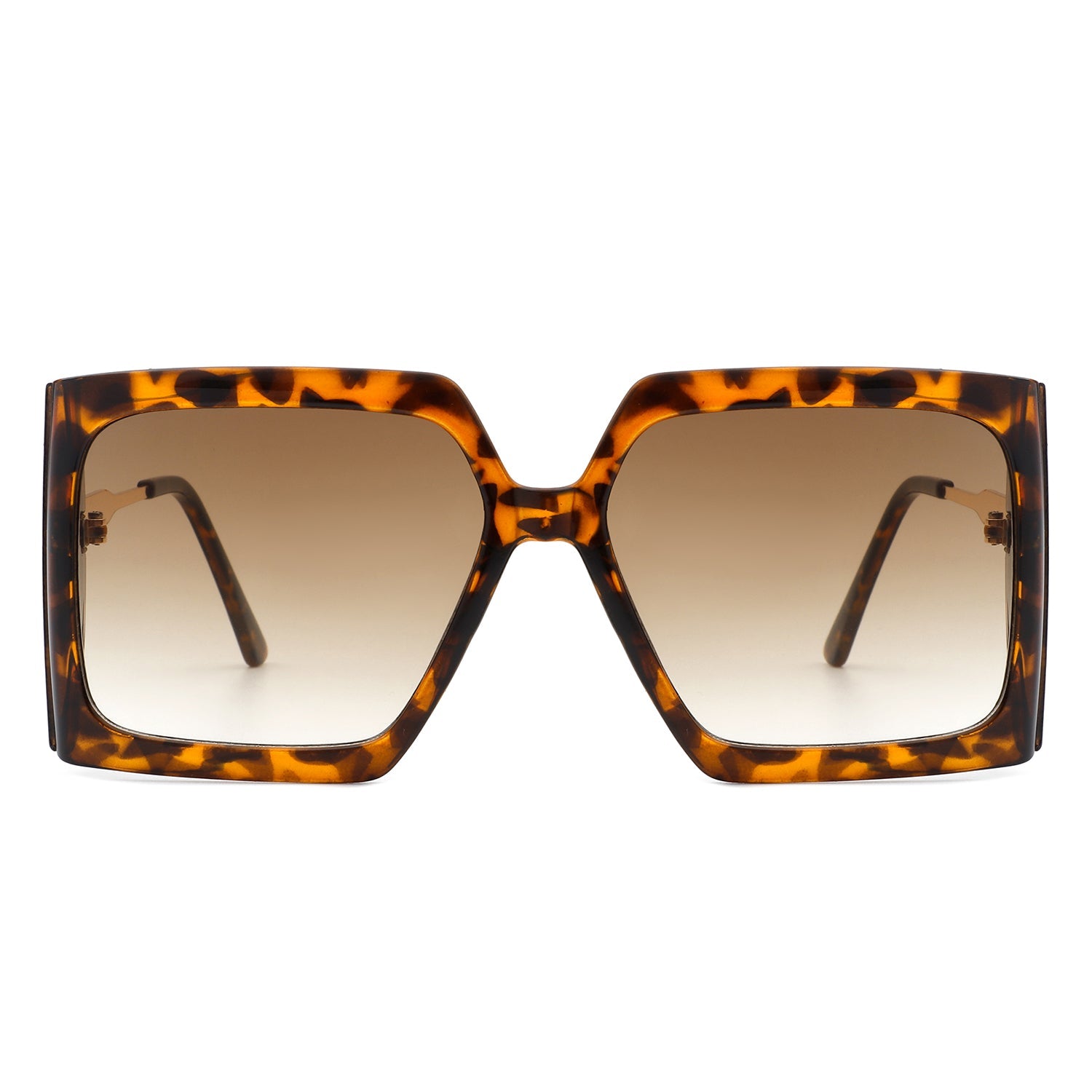 Yellowra - Women Oversize Retro Square Large Fashion Sunglasses-4