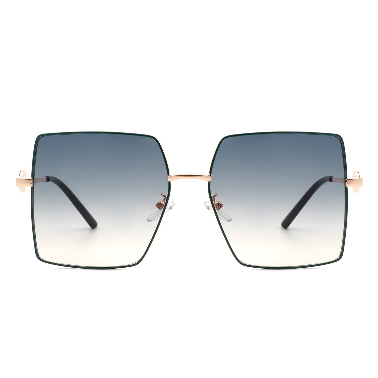 Benazia - Square Oversize Flat Top Large Tinted Women Fashion Sunglasses-2