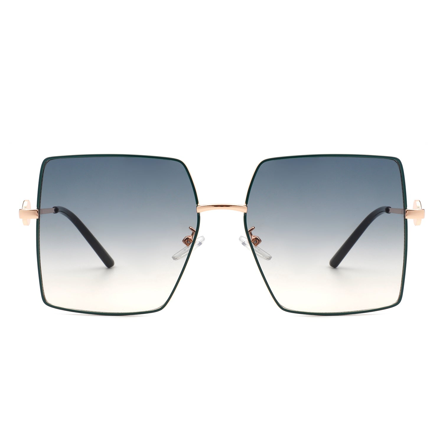 Benazia - Square Oversize Flat Top Large Tinted Women Fashion Sunglasses-2