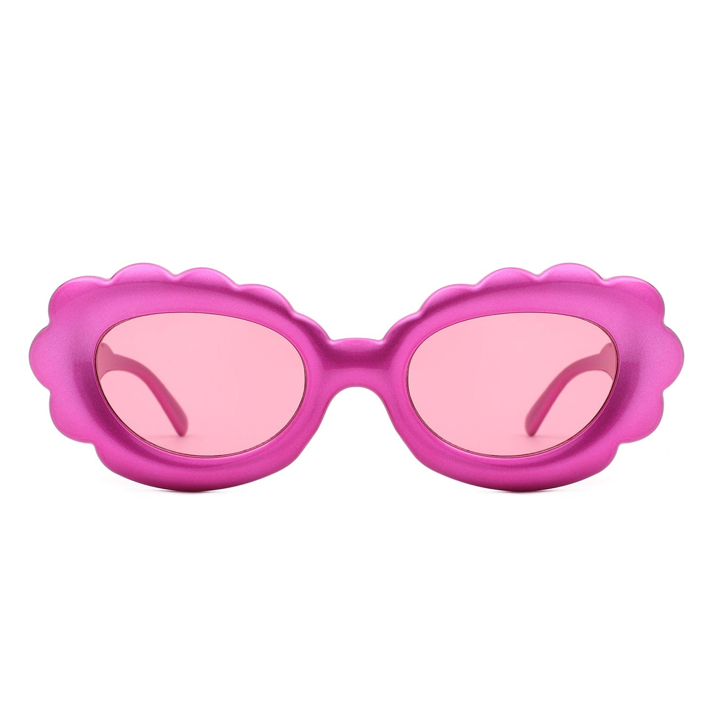 Vaelor - Women Round Cloud Tinted Fashion Oval Sunglasses-3