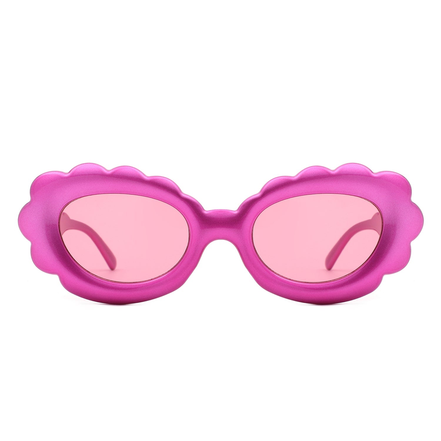 Vaelor - Women Round Cloud Tinted Fashion Oval Sunglasses-3