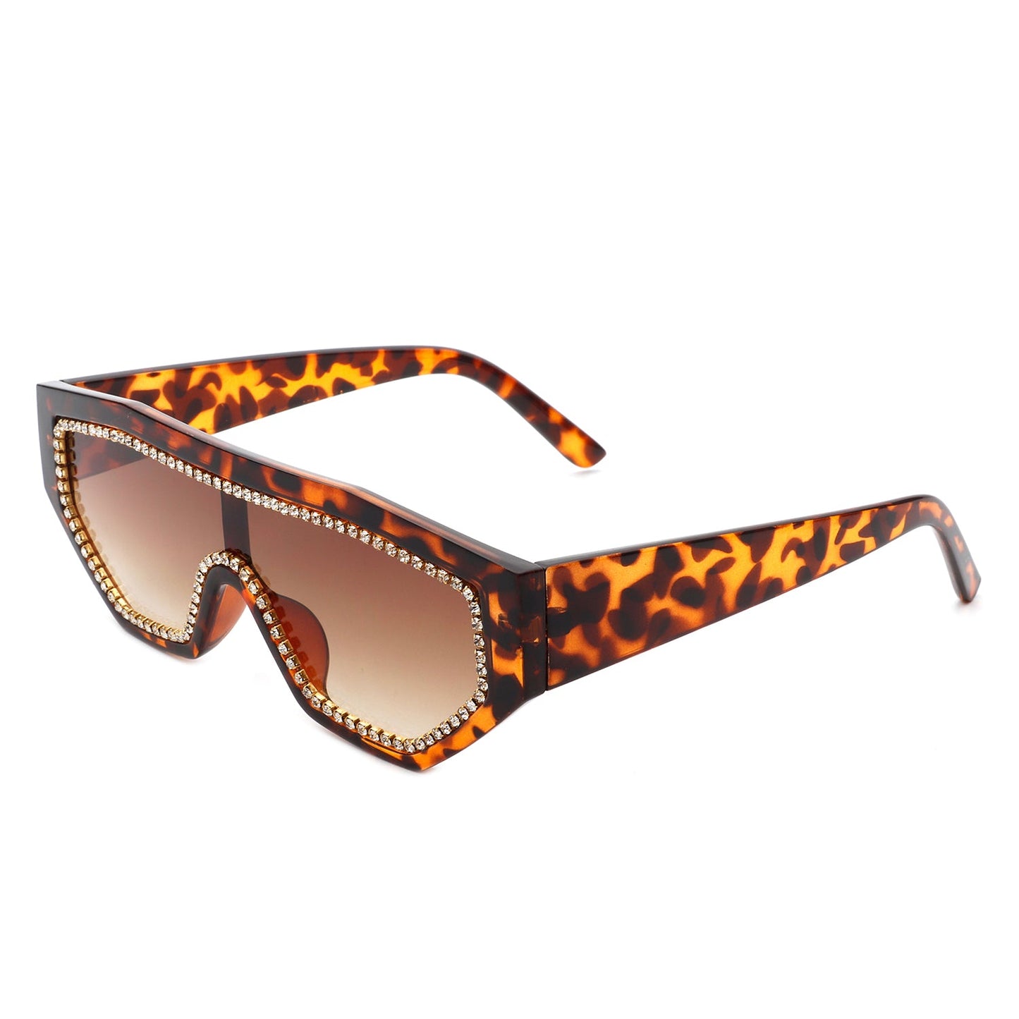 Goldleaf - Geometric Glitter Square Fashion Women Sunglasses-4