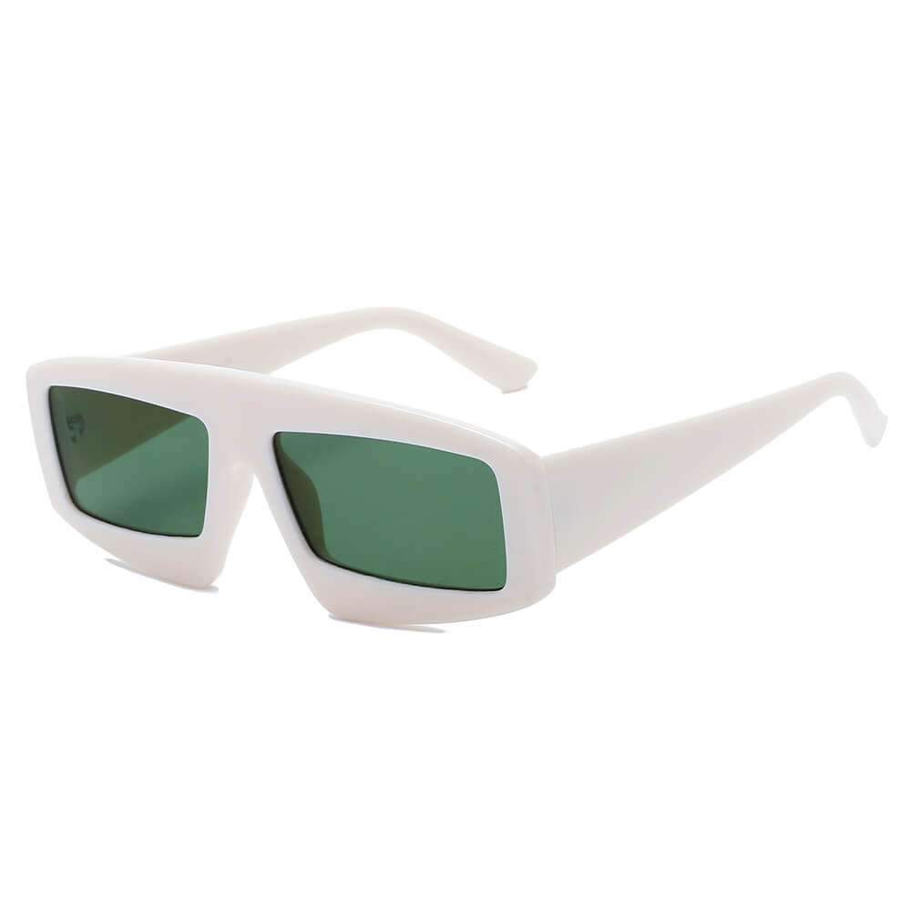COHOES | Women Bold Retro Vintage Rectangular Sunglasses-4