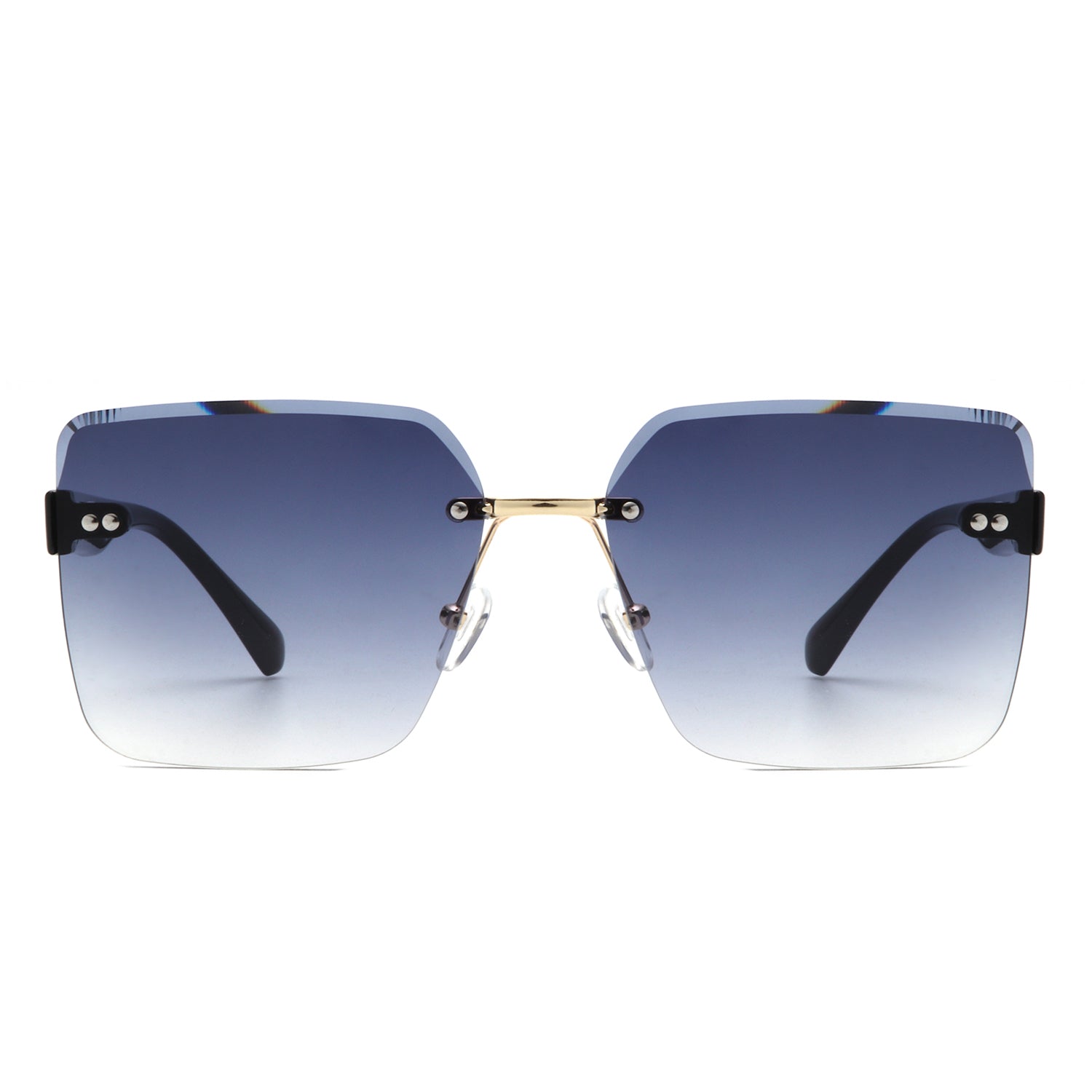 Aspos - Square Rimless Fashion Tinted Women Sunglasses-3