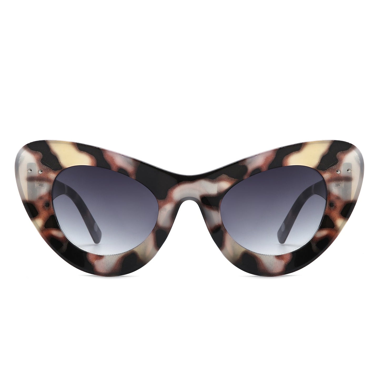 Luminara - Retro Round Cat Eye Women Fashion Sunglasses-4