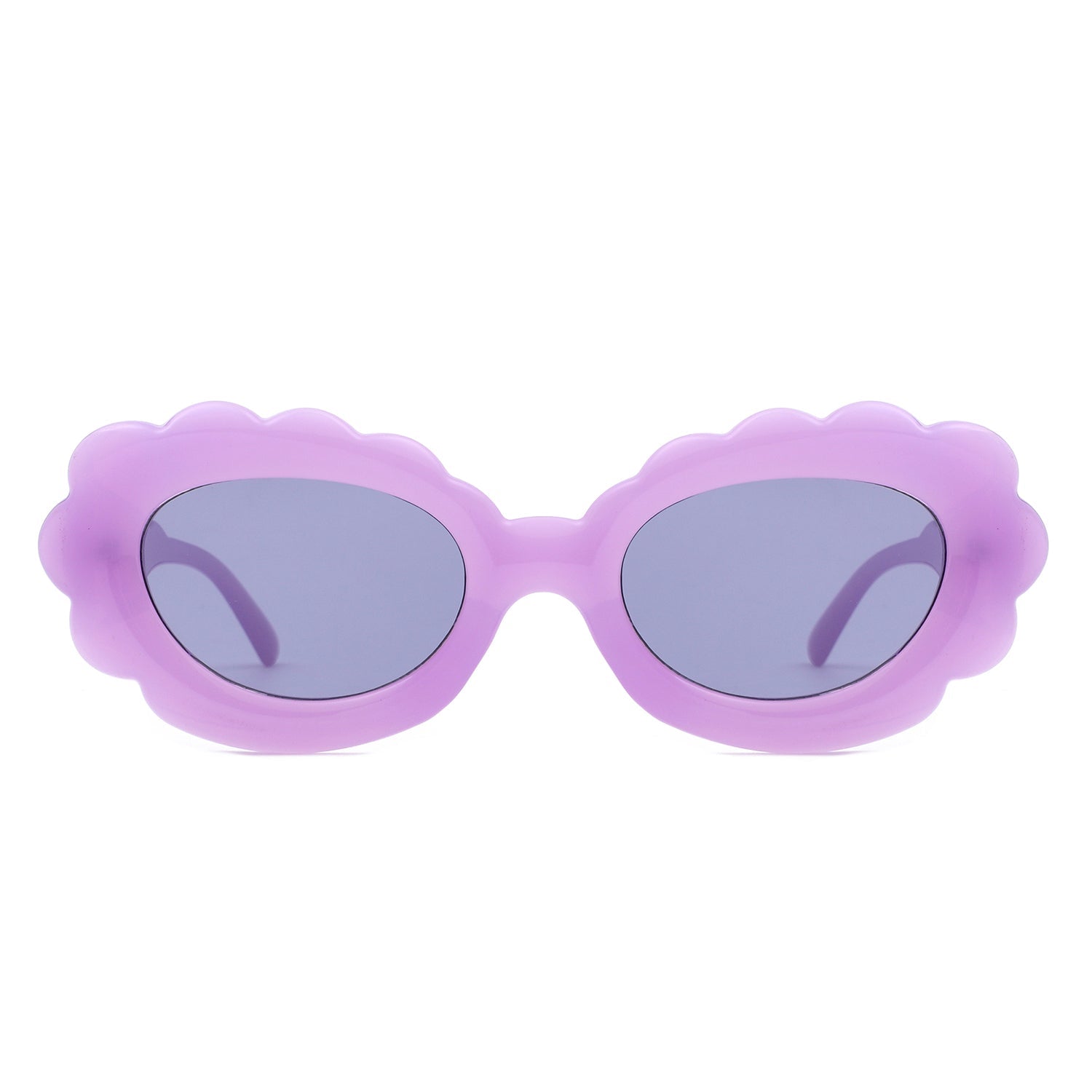 Vaelor - Women Round Cloud Tinted Fashion Oval Sunglasses-4