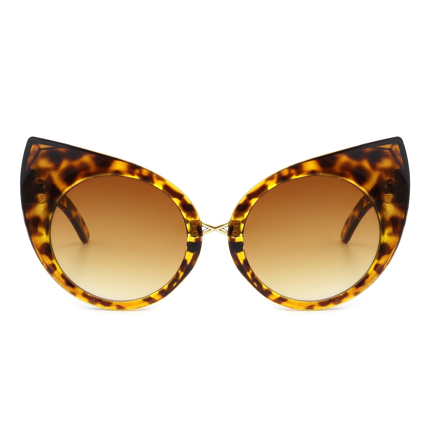 Iridessa - Women Mod Retro High Pointed Oversize Fashion Cat Eye Sunglasses-4