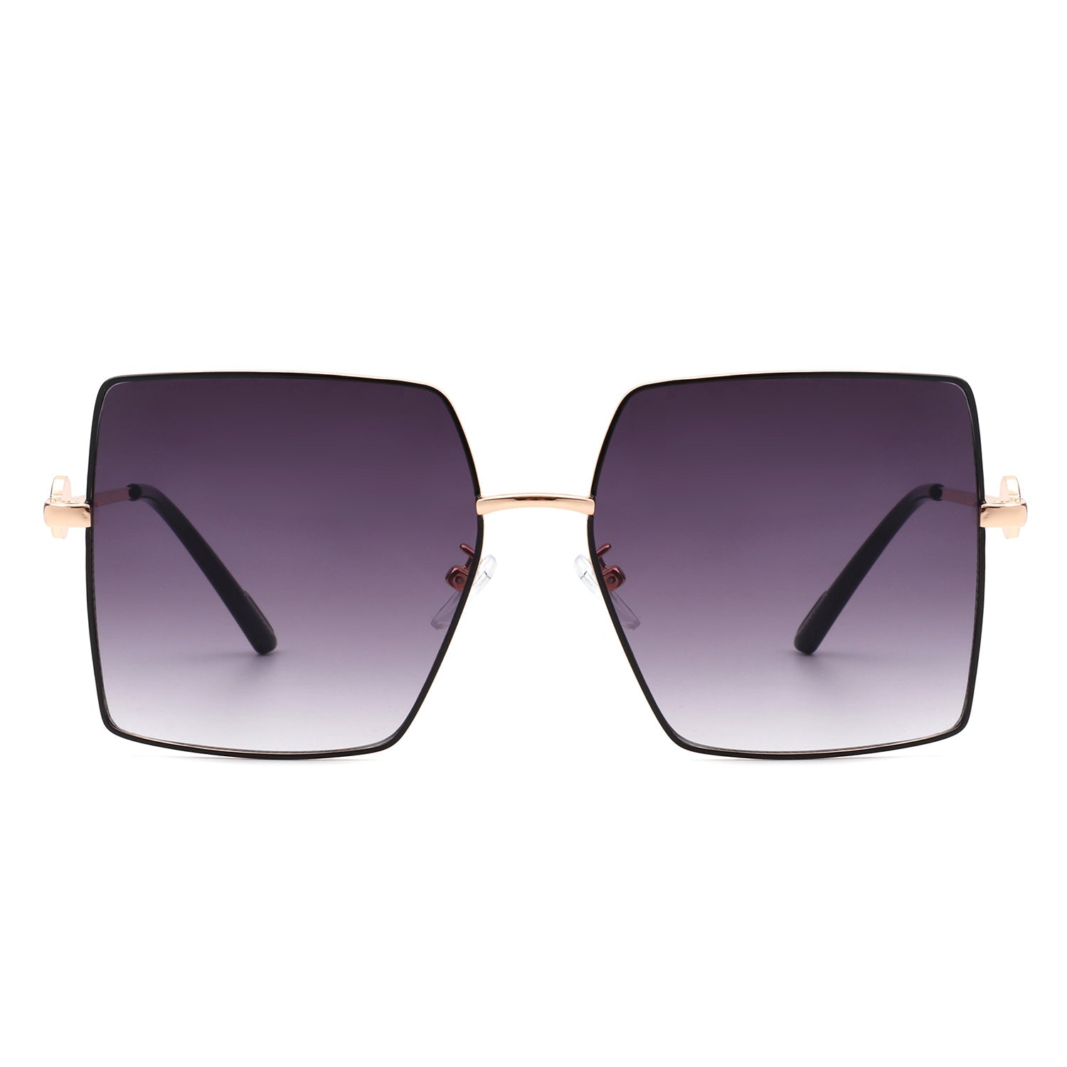 Benazia - Square Oversize Flat Top Large Tinted Women Fashion Sunglasses-4