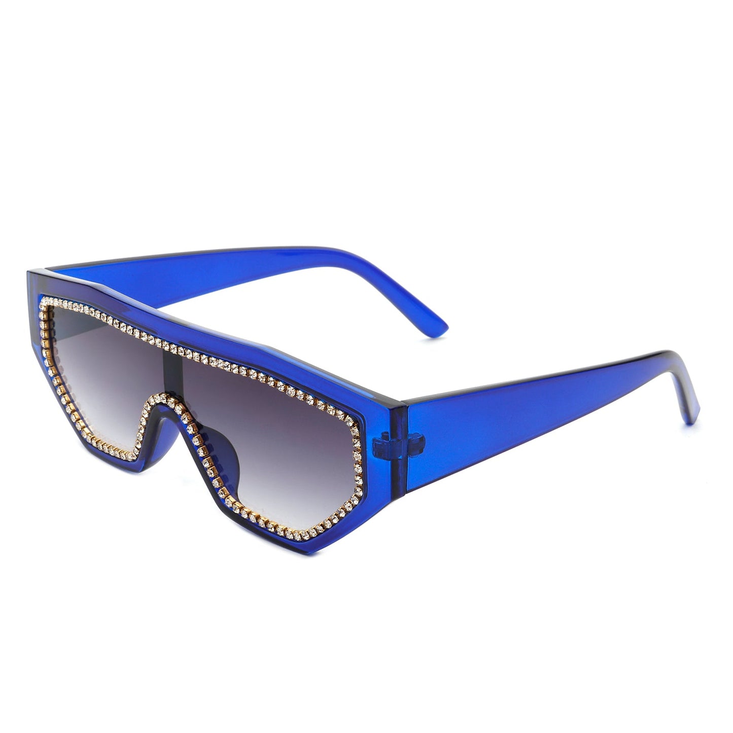 Goldleaf - Geometric Glitter Square Fashion Women Sunglasses-5